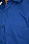 Classic Fit Long Sleeve Cotton Plain Men's Navy Blue Shirt - 3