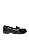 Black Matte Patent Leather Women's Loafer Shoes 21159 - 6