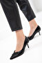 Black Patent Leather Women's Classic Heeled Shoes 21177 - 4