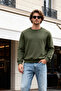 Haki Regular/Normal Kesim İçi Polar/Sıcak Tutan Sweatshirt TMNAW21SW1208