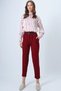 Burgundy High Waist Carrot Pants Alc-X11148 - 4