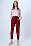 Burgundy High Waist Carrot Pants Alc-X11148
