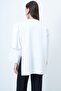 White Shawl Detailed Fleece Jacket Alc-X14683 - 6