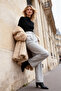 Stone Wide Leg/Wide Leg Woven Striped Pants TWOSS23PL00109 - 5