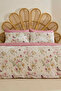 Sarah Anderson Butterflora Double Duvet Cover Set Salmon