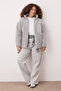 Winter Essentials Gri Kalın Polar Fermuarlı Dik Yaka Cepli Örme Sweatshirt TBBAW26AO00022 - 2
