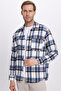 Men's Regular Fit Classic Cut Double Pocket Winter Lumberjack Checkered Shirt