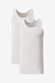 Men's White 100% Premium Cotton Anti-Sweat 2-Piece Undershirt Pack Standard Fit Regular Cut