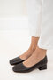 Brown Women's Classic Heeled Shoes 21200