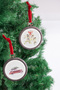 2-Piece Car and Flower Printed Pulley Panel Christmas Ornament Tphaw26Ys00007