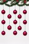 12Pcs Christmas Pine Tree Ball 4cm Fuchsia - 3