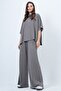 Mink Turtleneck Cape and Double Pocket Trousers Set Alc-X14670 - 4