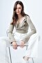 Water Green Wide Collar Ruffled Knitted Blouse Alc-X14696 - 5