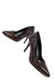 Brown Patent Leather Women's Classic Heeled Shoes 19550 - 2