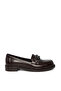 Brown Matte Patent Leather Women's Loafer Shoes 21160 - 4