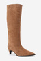 Siora Earth Suede Genuine Leather Women's Short Heeled Boots - 3