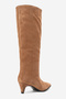 Siora Earth Suede Genuine Leather Women's Short Heeled Boots - 5
