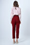 Burgundy High Waist Carrot Pants Alc-X11148 - 6
