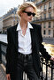 Black Oversize Lined Woven Blazer Jacket Twoss23Bc00067 - 2