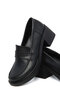 Black Women's Loafer Shoes 21097 - 2