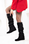 Black Suede Women's Boots 13824 - 5