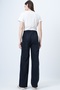Navy Blue Double Pocket Elastic Waist Faux Suede Palazzo Trousers Alc-X14406 - 6