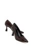 Brown Patent Leather Women's Classic Heeled Shoes 16559 - 2