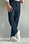 Lacivert Erkek Boyfriend Fit Kumaş Pantolon TMNAW26PL00017 - 3
