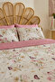 Sarah Anderson Butterflora Double Duvet Cover Set Salmon - 4