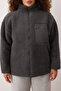 Winter Essentials Antrasit Kalın Polar Fermuarlı Dik Yaka Cepli Örme Sweatshirt TBBAW26AO00022 - 2