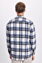 Men's Regular Fit Classic Cut Double Pocket Winter Lumberjack Checkered Shirt - 7