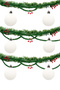 Christmas Pine Tree Ornament White 8 cm Matte 6-Piece Cici Ball