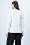 Ecru Self-Belted Blouse with Gold Accessory Detail Alc-X14699 - 6