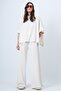 Ecru Turtleneck Cape and Double Pocket Trousers Set Alc-X14670 - 4
