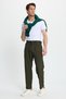 Men's Regular Fit Double Pleated Elastic Waist Comfortable Cut Loose Leg Baggy Khaki Trousers - 4