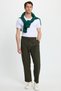 Men's Regular Fit Double Pleated Elastic Waist Comfortable Cut Loose Leg Baggy Khaki Trousers - 2
