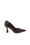 Brown Patent Leather Women's Classic Heeled Shoes 16559 - 5