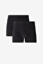 Men's Premium Cotton Black 2-Pack Stretchy Boxer (Groom's Trunk) Dowry Set