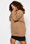 Vizon Nakış Detaylı Oversize/Bol Kesim Örme Büyük Beden Sweatshirt TBBAW24AO00018 - 3