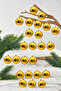 Christmas Pine Tree Ornament Gold Matte 4 cm Cici Ball