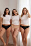 Black-Tan 3-Pack Lace Detailed Hipster High Waist Plus Size Panties Tbbaw26Cm00004