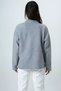 Women's Gray Crew Neck Wrap Cut Knitwear Blouse Alc-X14710 - 4