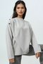 Women's Stone Crew Neck Wrap Cut Knitwear Blouse Alc-X14710