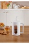 Leya Herbal Tea and Filter Coffee Pot French Press White 800 ml - 4