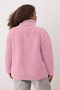 Winter Essentials Pembe Kalın Polar Fermuarlı Dik Yaka Cepli Örme Sweatshirt TBBAW26AO00022 - 5