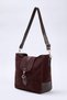 Dark Brown Suede Buckle Detailed Women's Midi Tote Shoulder Bag Takaw26Oc00063 - 3