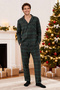 Green Regular Fit Plaid Woven Pajama Set Tmnaw22Pt1080 - 2