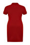 Bordo Polo Yaka Mini Örme Elbise TBBSS24AH00164 - 6