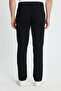 Men's Slim Fit slim fit black pants with elastic waist and lace detail - 8