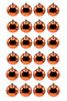 24-Piece Christmas Pine Tree Ornament Copper 4 cm Cici Ball - 6